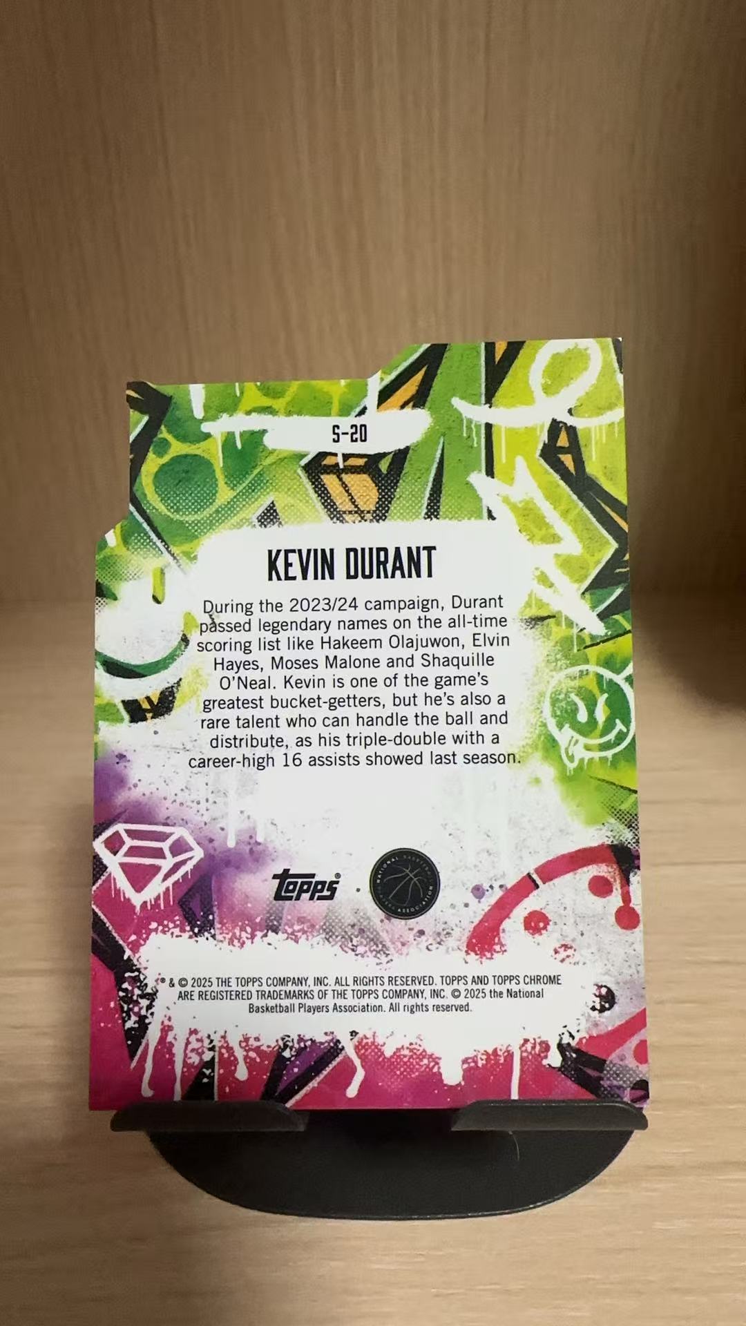2025 Topps Finest Kevin Durant #S-20KD 凯文 杜兰特 特卡 25编 细节如图