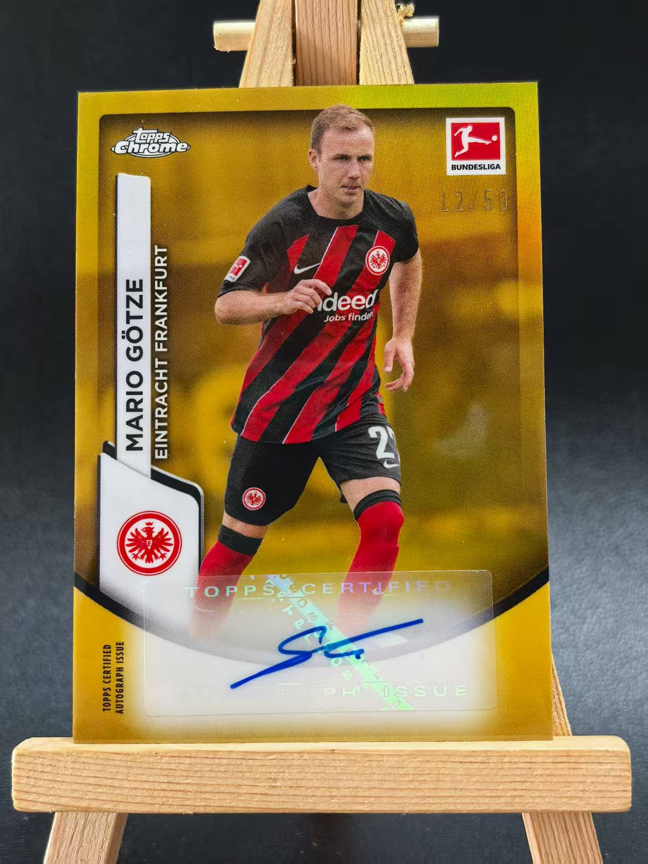 2024 Topps Chrome Mario Gotze 【哆哆卡社】马里奥·格策 签字 50编 低编 金折 收藏必入 卡品如图