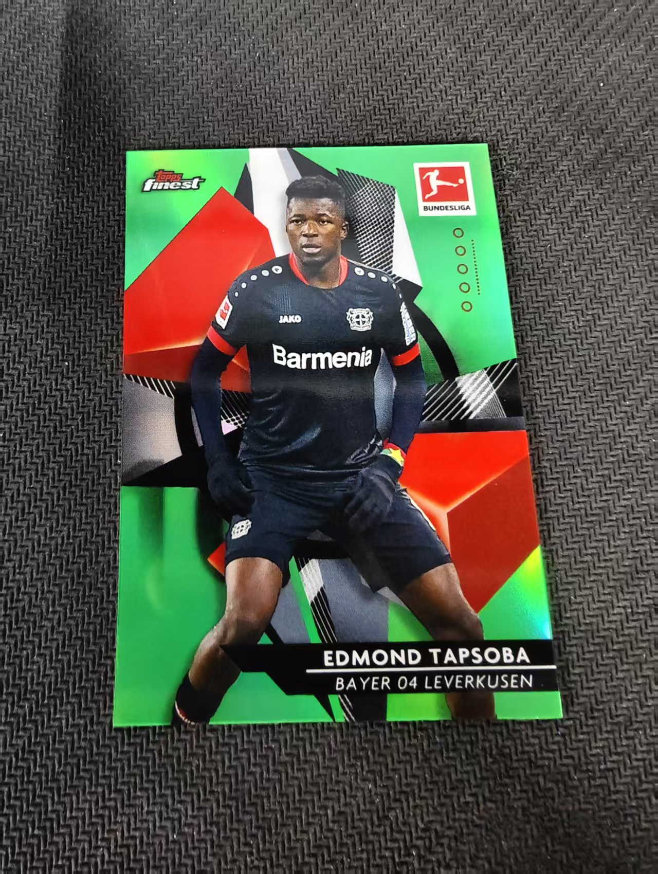 【可合并,不累计】2021 Topps Finest edmond tapsoba 德甲Finest 勒沃库森 汤普索巴 绿折 99编 瑕疵如图