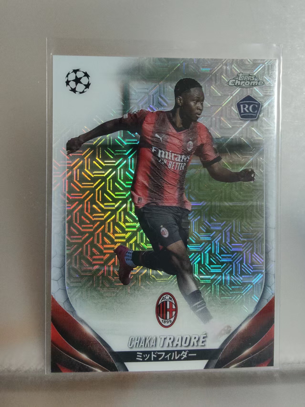 2024 Topps Chrome chaka traore AC米兰 新秀RC 查卡 特拉奥雷  日版 银mojo折 欧冠 卡品如图 N26C