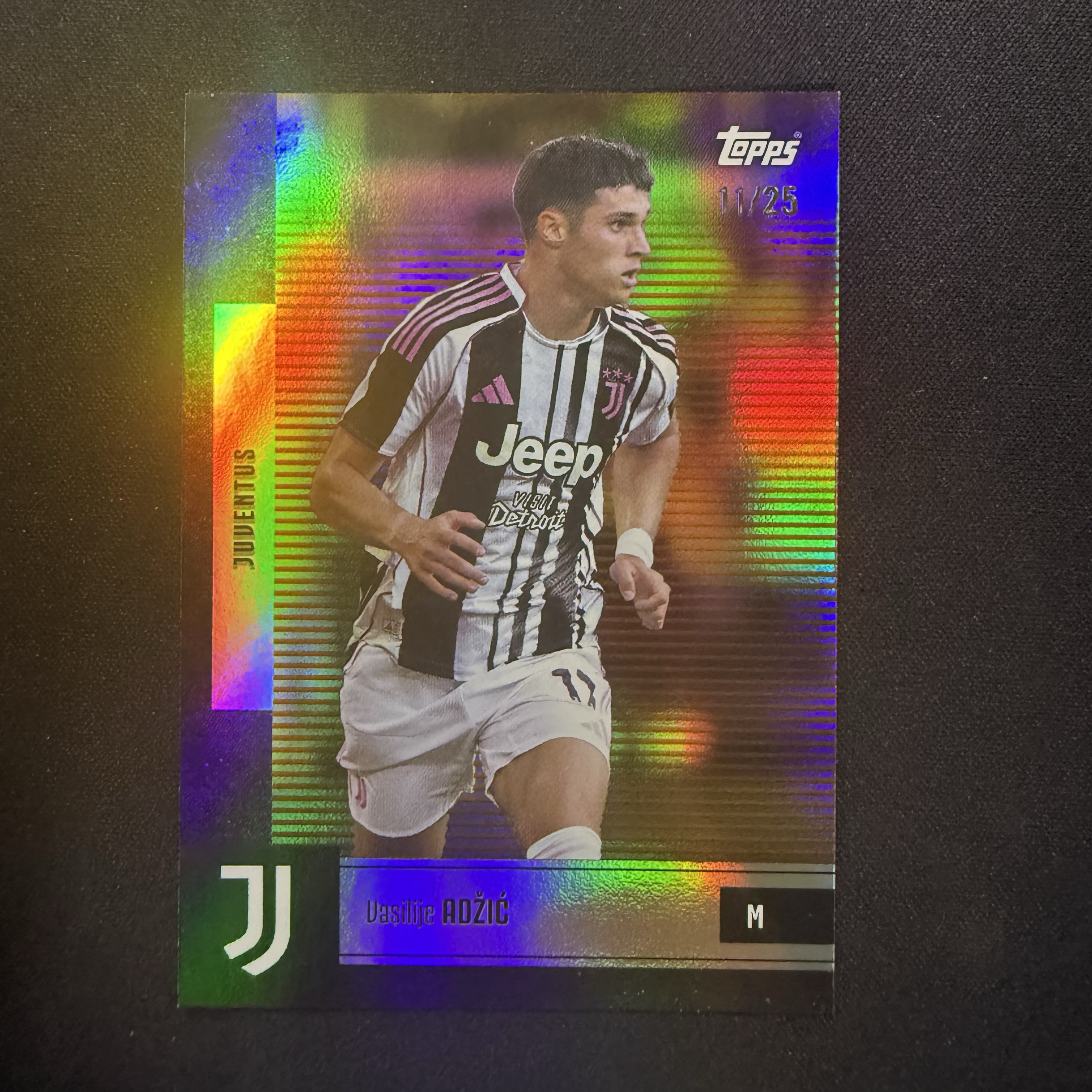 2025-26 Topps 尤文图斯 队盒 VASILIJE ADZIC 【SC拍卖】阿季奇 尤文 11/25编 橙折 收藏必备(ing哥)