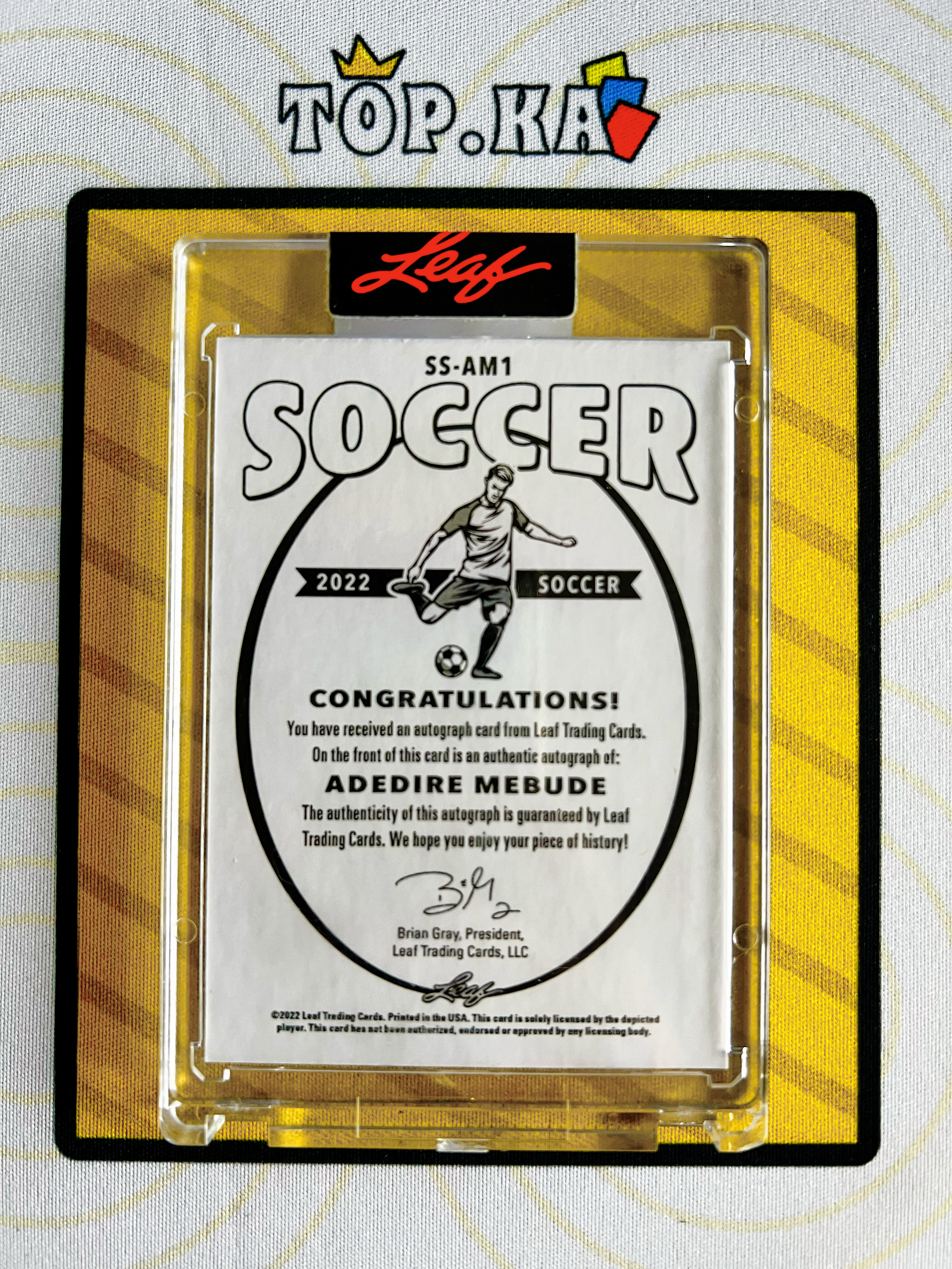 【顶尖卡社】 2022 leaf mebude 国家队 苏格兰 阿德达波 梅布德 签字 RC新秀 1/1编 ofo 原封砖【句号】