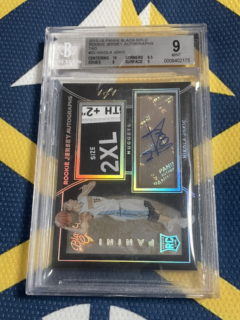 2015-16 Panini Black Gold Nikola Jokic RC 約基奇 Joker FMVP 當世第一人 三屆MVP 本季三雙 約老師 新秀最好的卡 1/1 殼有劃痕