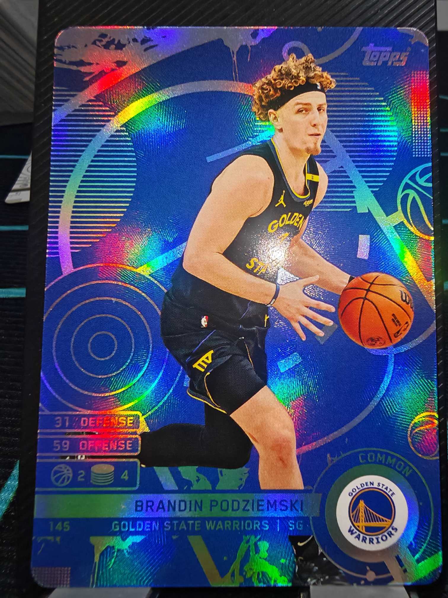 2025 Topps Match Attax Brandin Podziemski 勇士 布兰丁 波杰姆斯基 蓝折折射refractor特卡 凑套必备 【猛哥免费代卖】