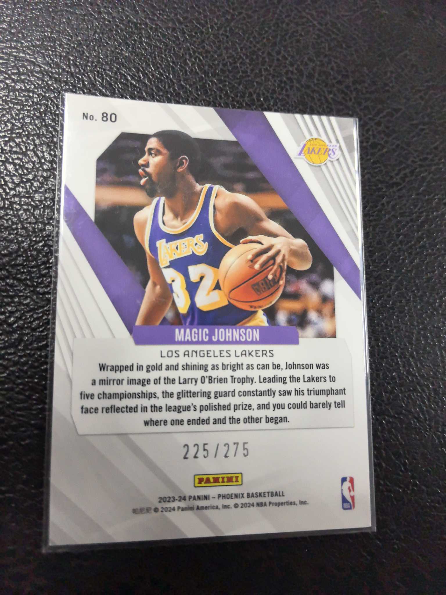 2023-24 魔术师 约翰逊 275编 湖人 蓝折 镭射 折射 凤凰 12-2