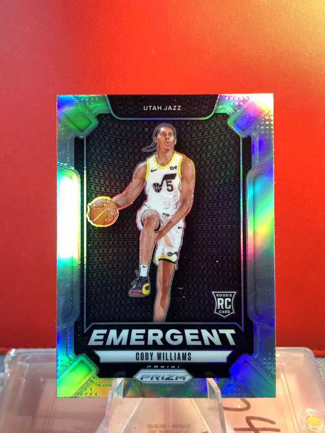 （老末代拍）D01 2024-25 Panini prizm Cody Williams RC 科迪 威廉姆斯  爵士 新秀 PZ Emergent 新兴 特卡 银折 顺丰 不保卡品