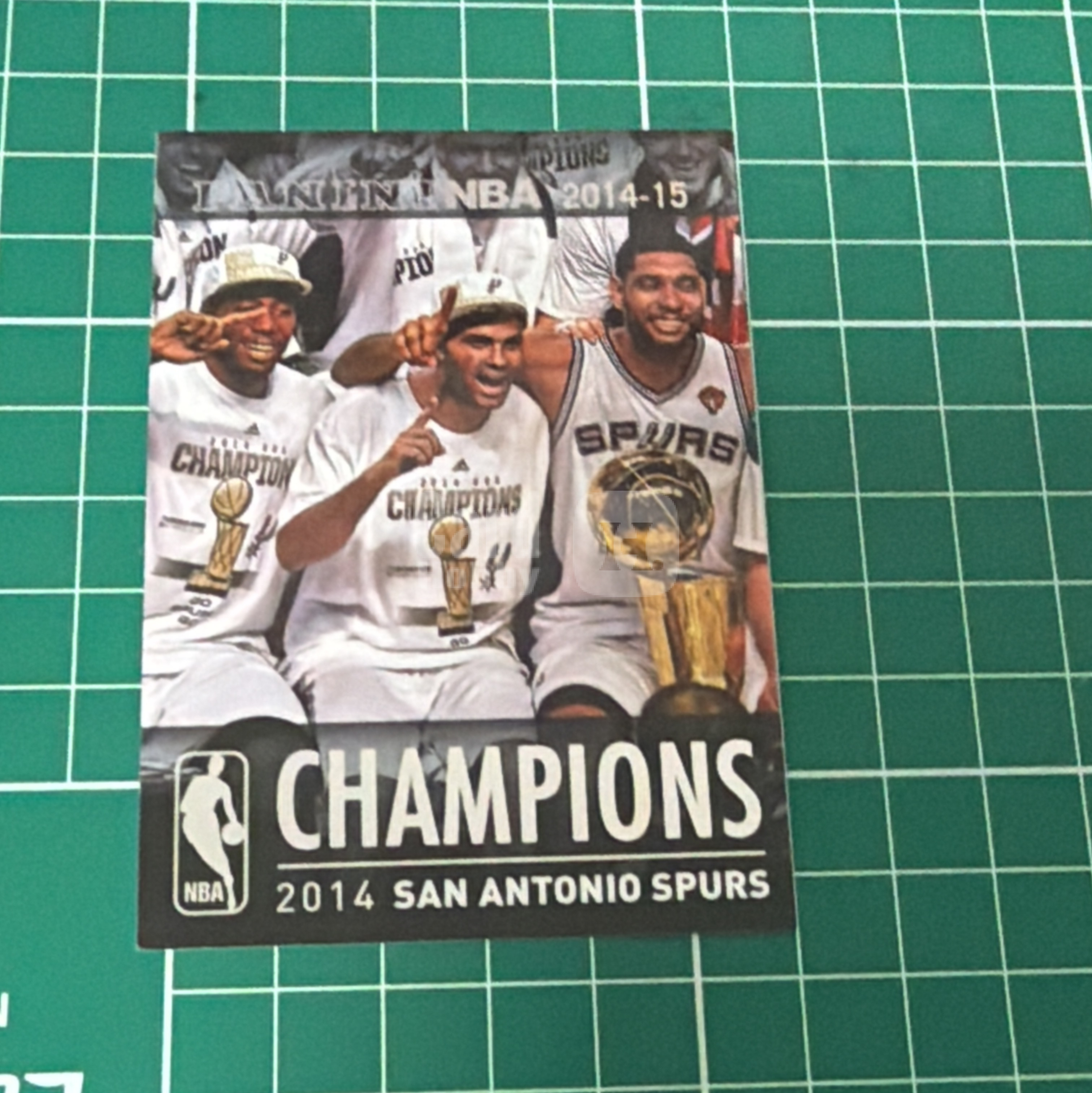 2014-15 Panini Americana San Antonio Spurs S.p.a. 圣安东尼奥马刺 2014总冠军特卡 夺冠伦纳德 帕克 全家福 特卡 闪卡十年老卡 绝版卡 稀有大比例