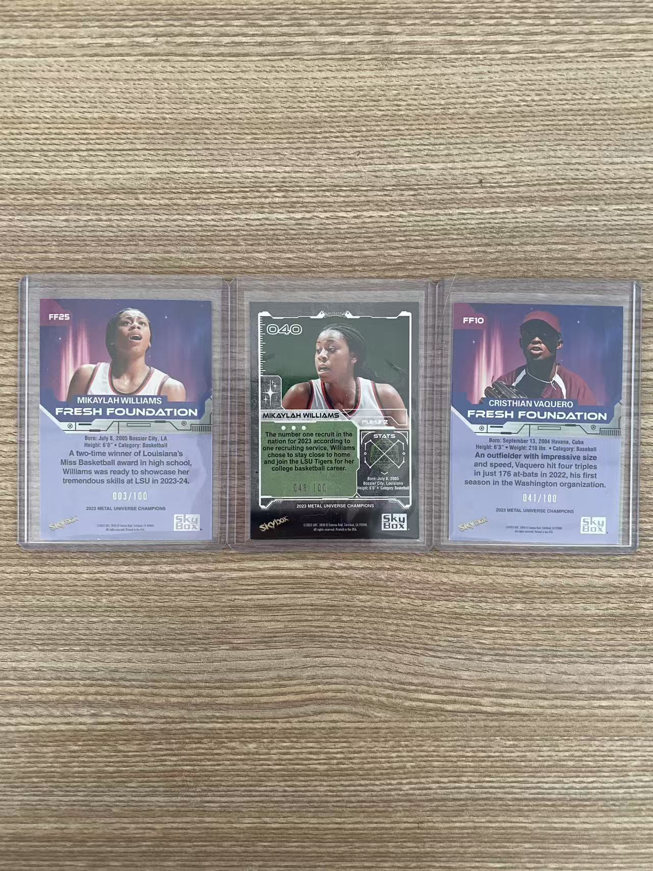 2023 skybox 红宝 红宝石 威廉姆斯 100编 瓦克罗 Fresh Foundation 折射 三张打包出 lot不保卡品【兄弟#7】