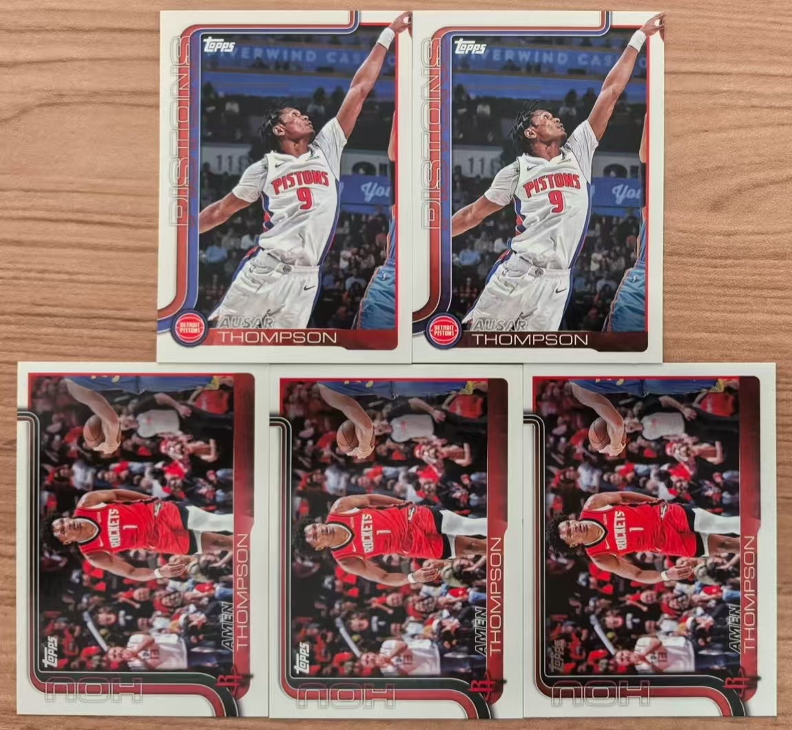 2025 Topps Flagship 阿门 汤普森 奥萨尔 汤普森 兄弟 火箭 活塞 base 凑套