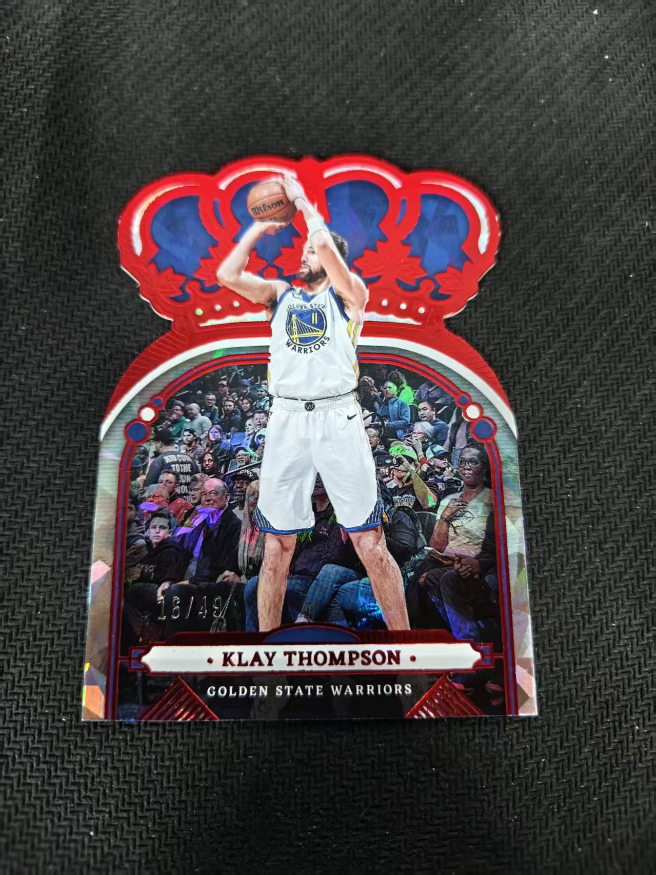 【汽水拍卖】2022-23 Panini Crown Royale 皇冠 勇士 Klay Thompson 克莱汤普森 红碎冰 49编 轻印