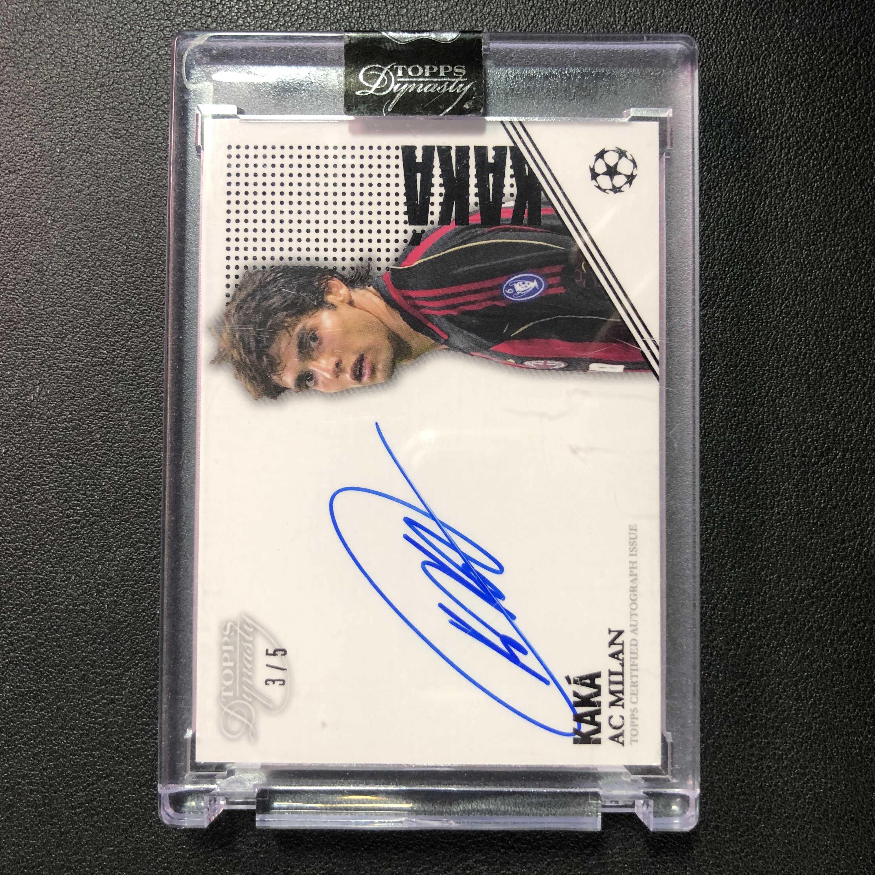 【拔脚拍卖】2023 Topps Dynasty足球 王朝高端 AC米兰 卡卡 圣罗西王子 梅罗时代之前的强者 kaka 签字 卡签 3/5编 ...