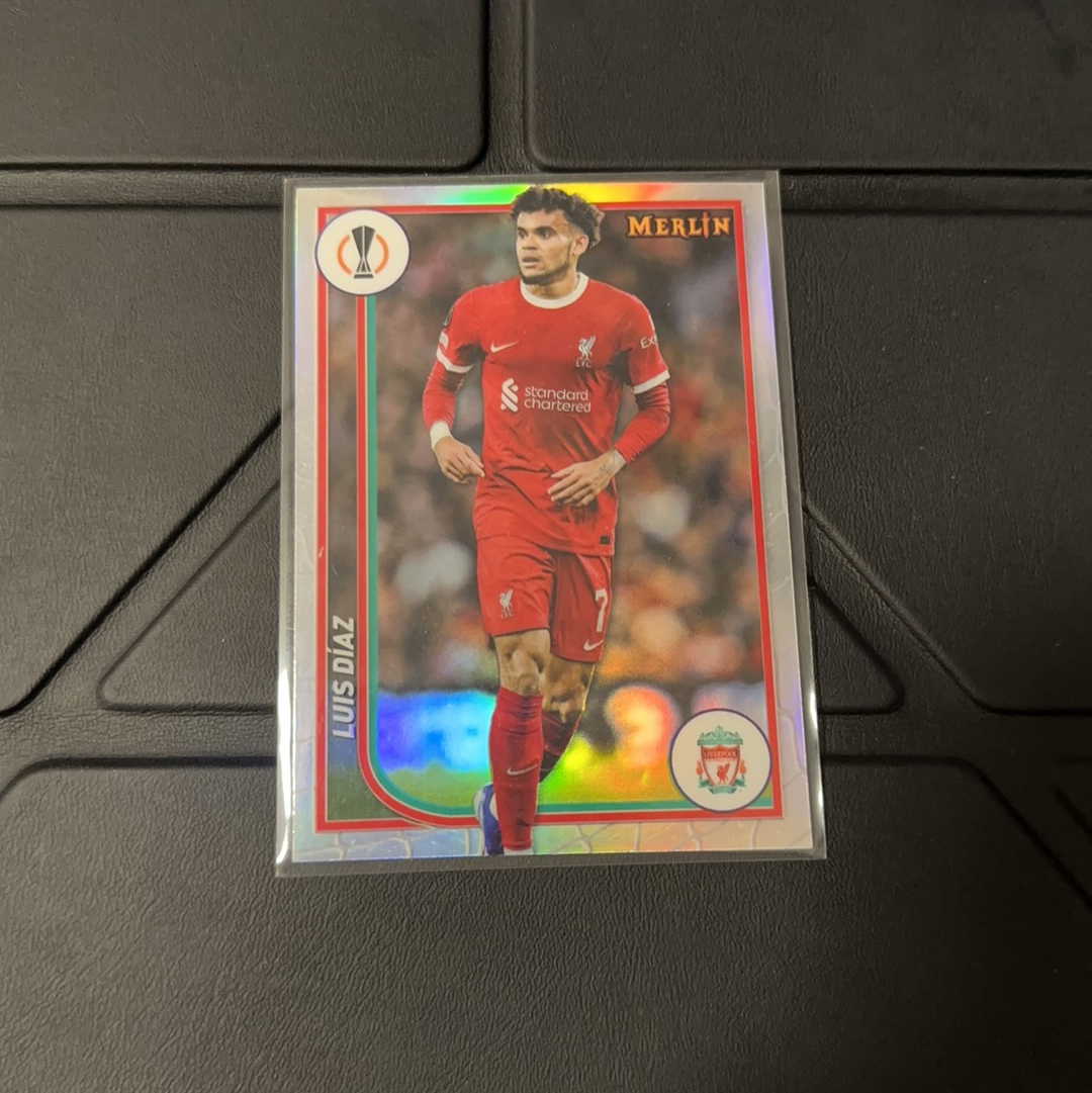 2024 Topps Merlin chrome luis diaz 路易斯 迪亚斯 利物浦 梅林 折射 银折 卡品如图 不包卡品