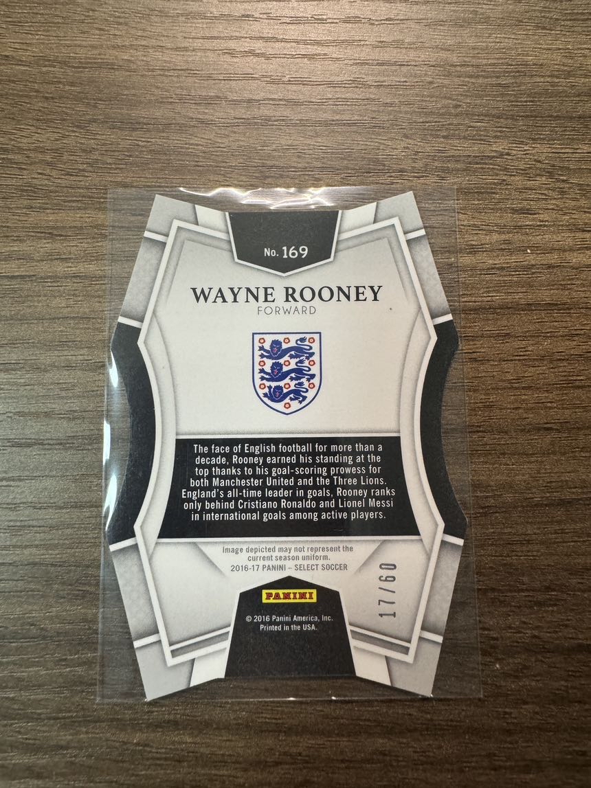2015-16 Panini Select Wayne Rooney 韦恩鲁尼 17/60 绿折 异形切割 英格兰 曼联 历史最佳射手 埃弗顿 德比郡 华盛顿 C罗队友 本期多张鲁尼在拍！！