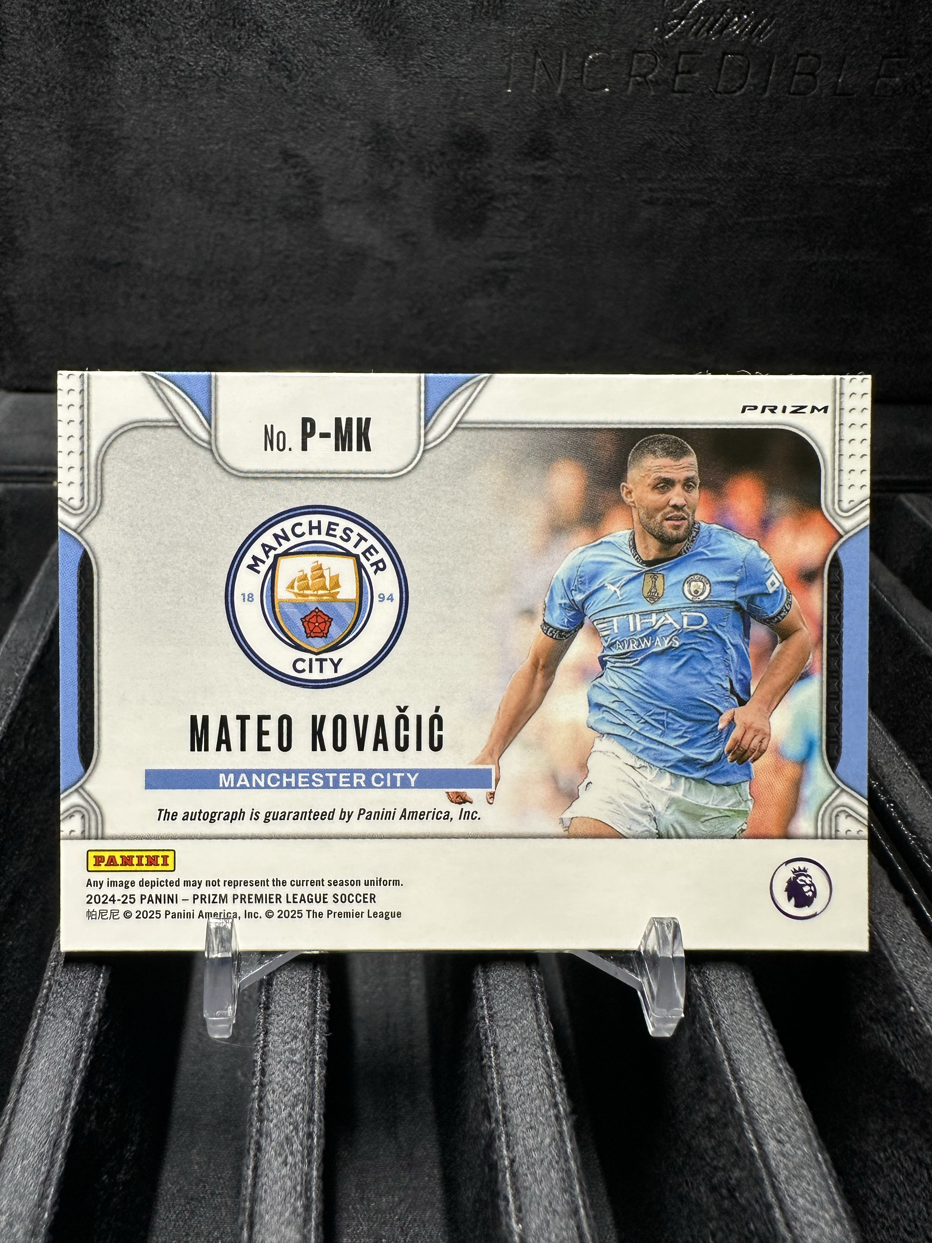 2025 Panini Prizm Mateo Kovacic 科瓦契奇 签字 书法签 猝死独占圈圈折 英超蓝月曼城主力 末年pz收藏价值高 折射天花板卡品如图 蓝军切尔西功勋皇马旧将收藏