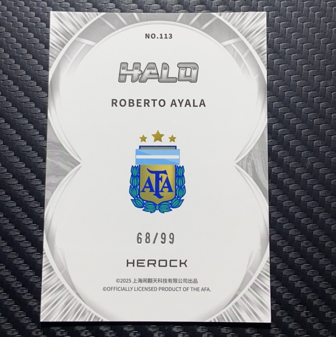 【小牛代拍】2025 Herock Halo Roberto Ayala 闹翻天 阿根廷国家队盒 罗伯托 阿亚拉 68/99编 蓝折 卡品如图(男)