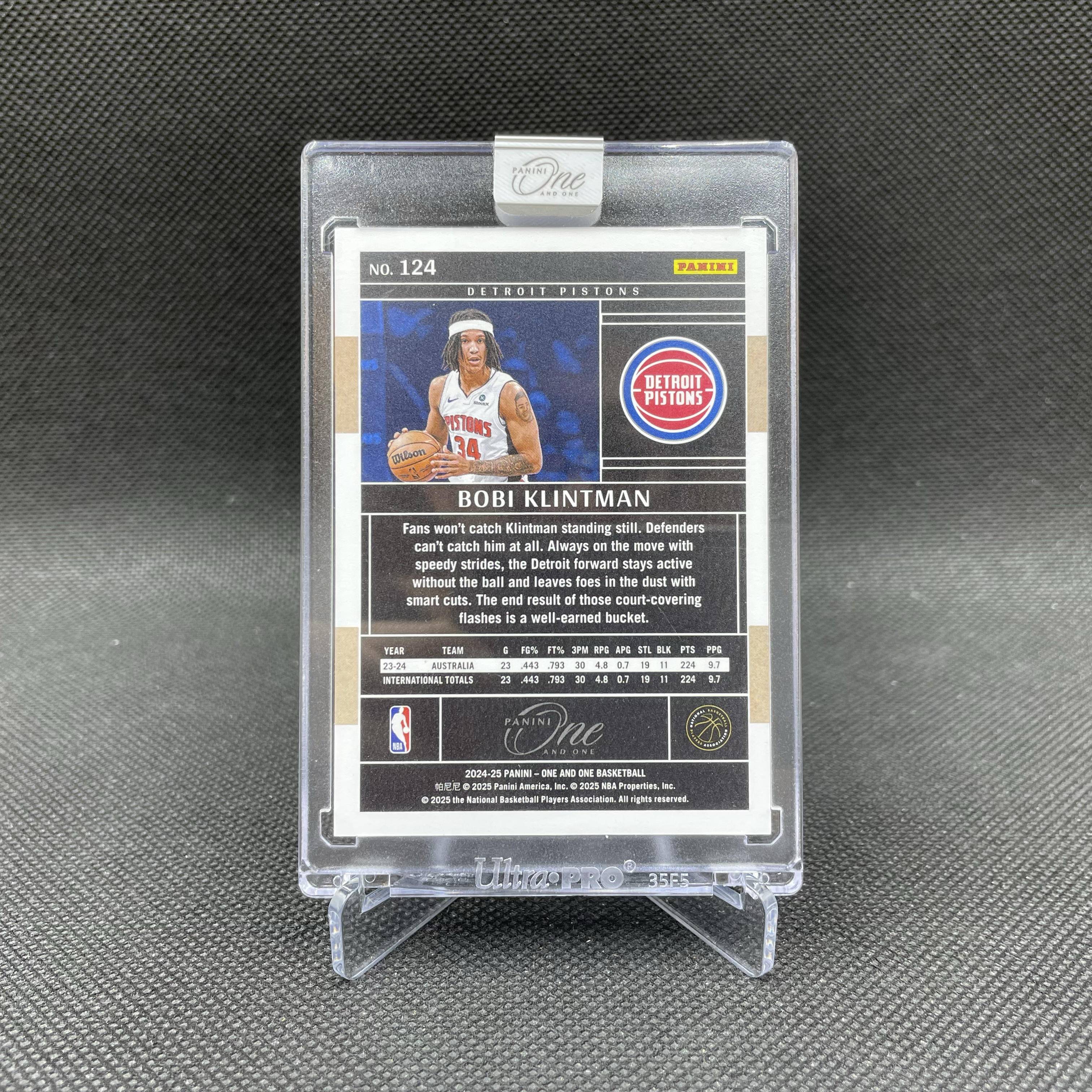 2024-25 Panini One and One Bobi Klintman RC 活塞 新秀 博比 克林特曼 06/75编 Base 银折 原封砖 CC 坎宁安队友 品如图 不累计 He