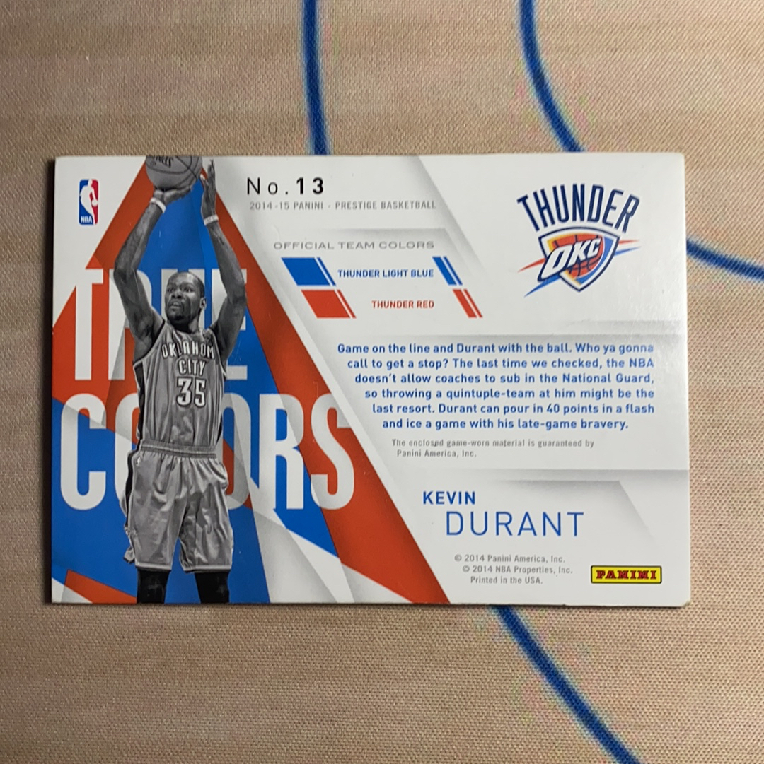 2013-14 Panini Prestige Kevin Durant 嘿嘿代卖 凯文 杜兰特 落场球衣切割 物料 首编01/75编 雷霆 死神 卡品如图 凑套必备