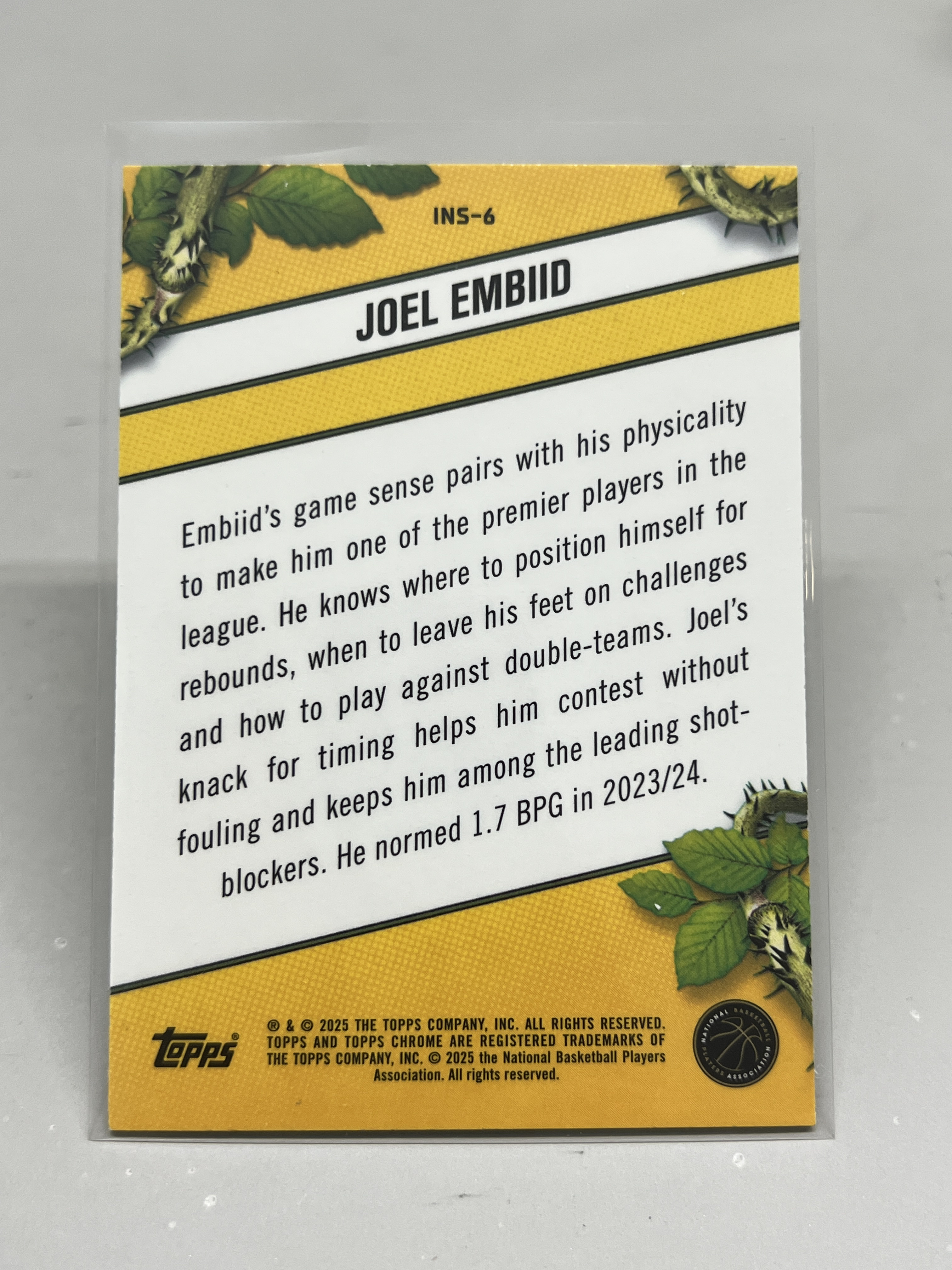 2025 Topps Chrome Joel Embiid【挂机拍卖】恩比德 76人 Instinct 特卡 #6 收藏 凑套 卡品如图