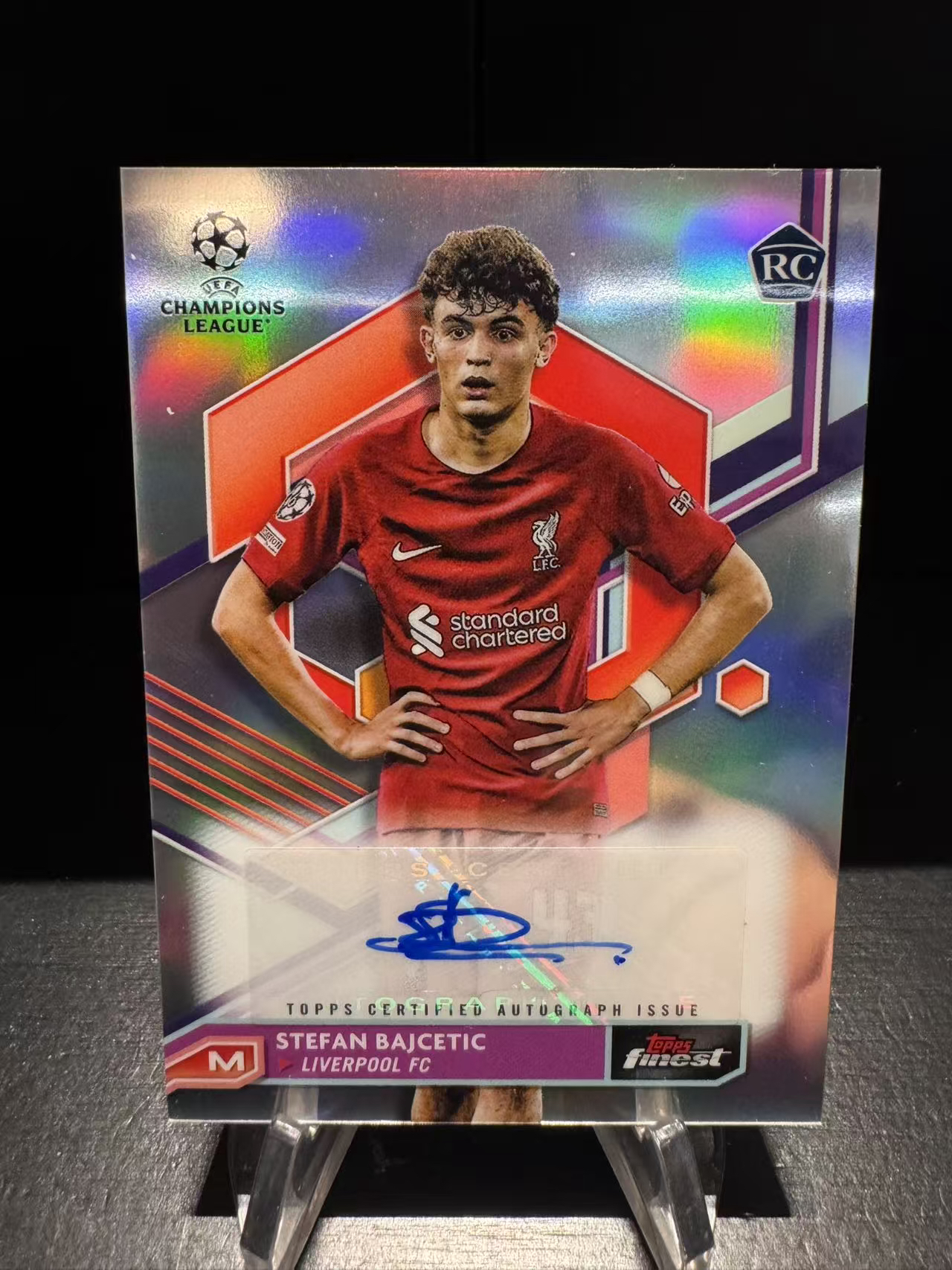 龖2022-23 Topps Finest Stefan Bajcetic RC 欧冠 巴伊切蒂奇 银折 签字 新秀 利物浦 西班牙 卡品如图 MJ002L