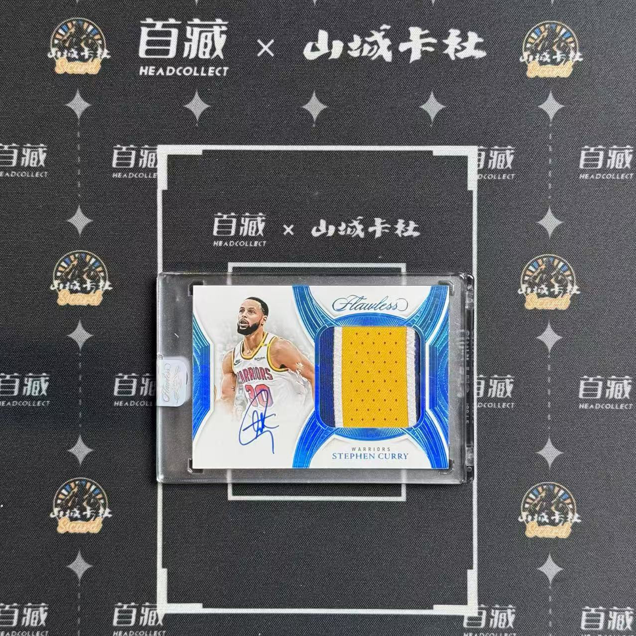 2024-25 Panini Flawless Stephen Curry 末年 手提 无平行 金州勇士 curry 斯蒂芬库里 1编 brand logo autographs 湖水蓝 大hit