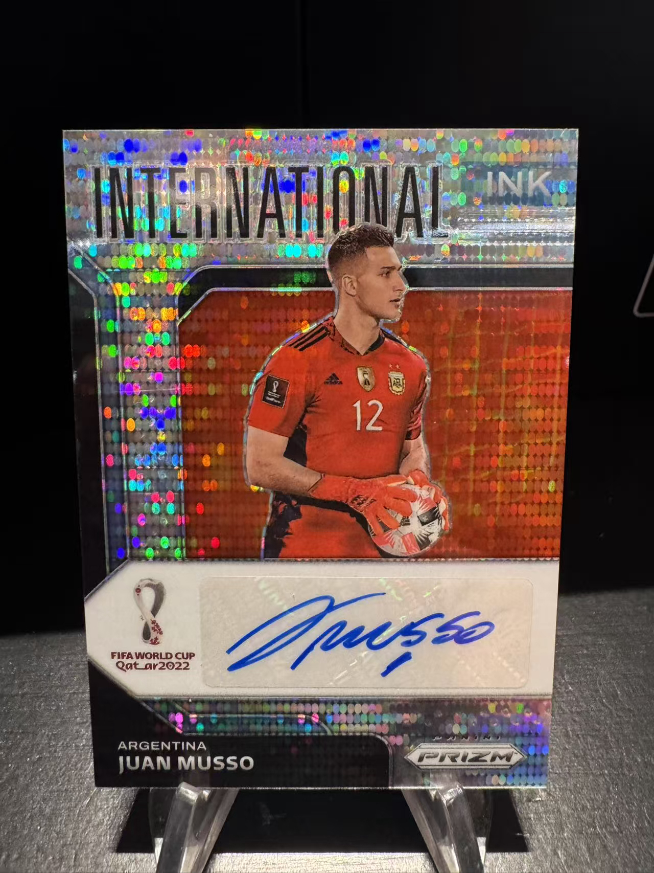 龖2022 Panini Prizm world cup世界杯 阿根廷 穆索(Juan Musso) 意甲 亚特兰大 签字 INK签 脉冲折 卡品如图 MJ002L