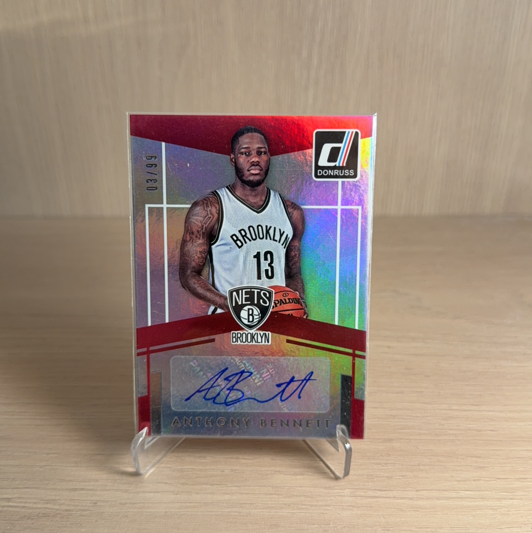 2016-17 Panini Donruss Anthony Bennett 篮网 安东尼 本内特 签字 贴签 /99编 折射 带编 特卡 杜蕾斯 卡品如图 值得收藏!!【免费代卖】