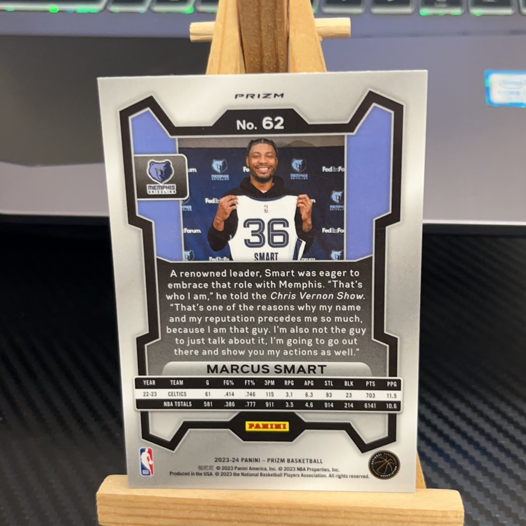 2023-24 Panini Prizm Marcus Smart 马库斯 斯玛特 灰熊 银折 折射 prizm系列 pz 卡品如图 凑图必备 值得收藏!免费代卖!