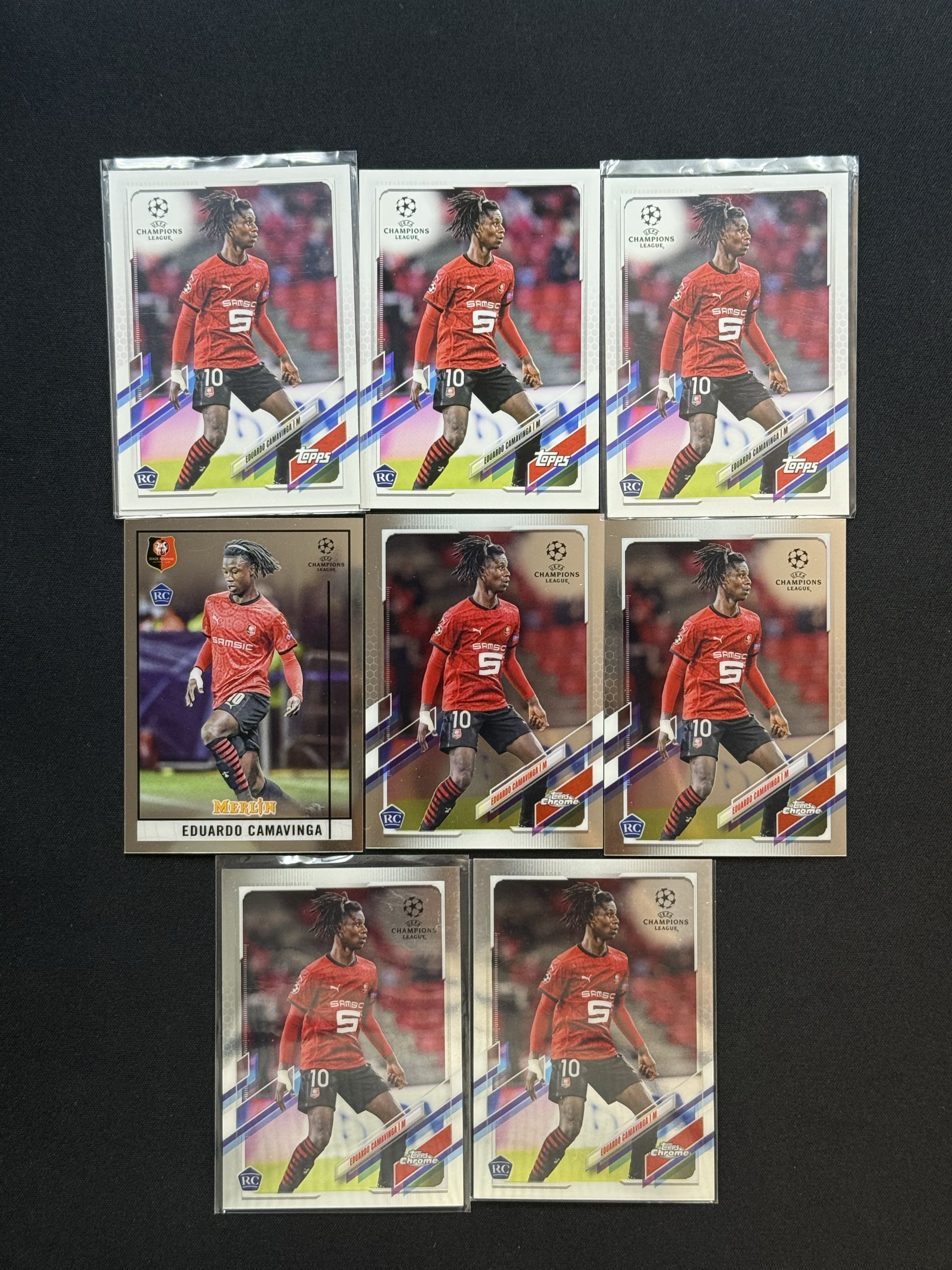 2020-21 Topps Chrome Eduardo Camavinga RC 【小贝代拍】欧冠 Tc 日版 UCC 梅林 雷恩 新秀 卡马文加 base Lot 不保卡品 拍前看描述 XNP