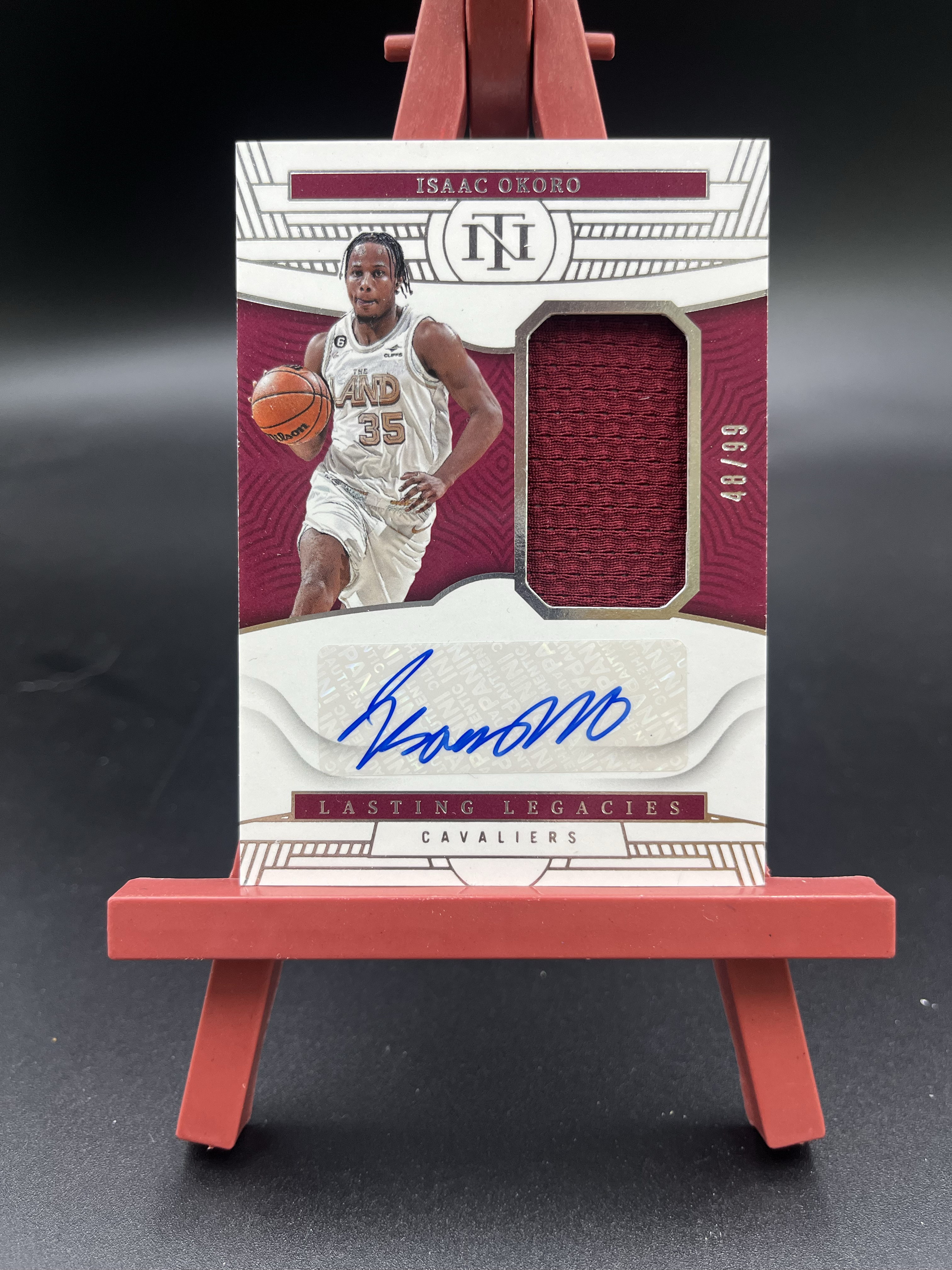 2022-23 Panini NT Isaac Okoro 艾萨克 奥科罗 国宝 48/99编 签字 球衣物料切割 GU亲穿落场 骑士 卡品如图 【优质签字专场】01WZ