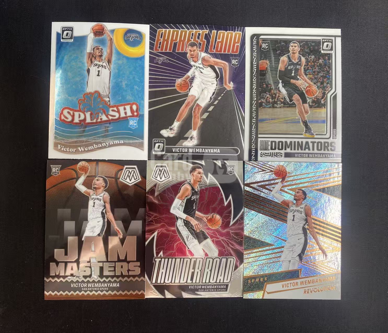 2023-24 Panini 多系列 马刺队 rc 维克托 文班亚马 斑马 银折 特卡 lot 1张折射+5张新秀 不保卡品 奇迹13