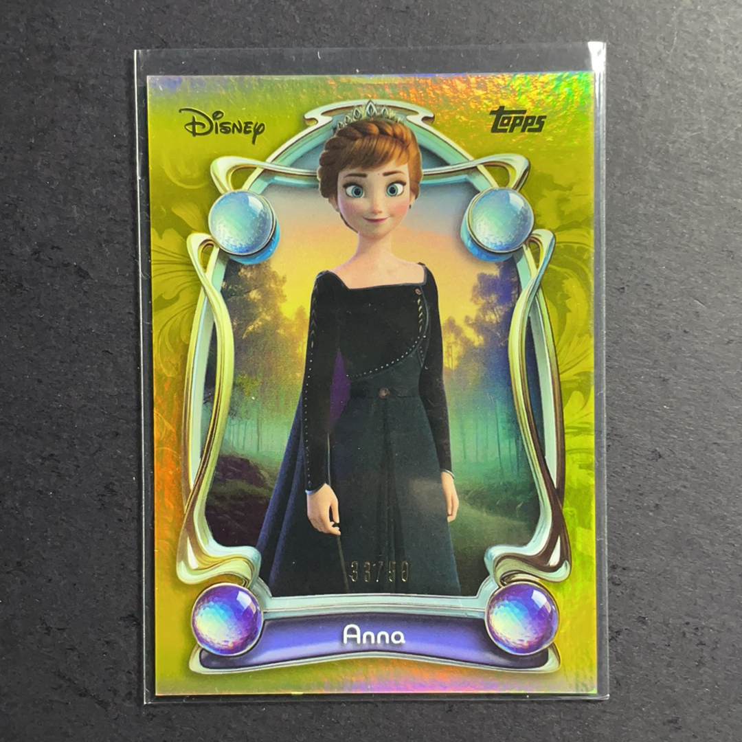 2024 Topps Disney Disney Wonder 安娜公主 冰雪奇缘 base金折射50编 序号83 2025 Topps Disney 迪士尼奇迹公主系列