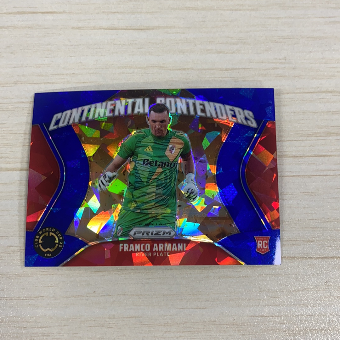 【小牛代拍】2025 Panini Prizm FIFA Club World Cup Franco Armani RC 阿尔马尼 新秀 河床竞技 大洲竞争者特卡 99编 蓝碎冰折 折射 元(一哥)