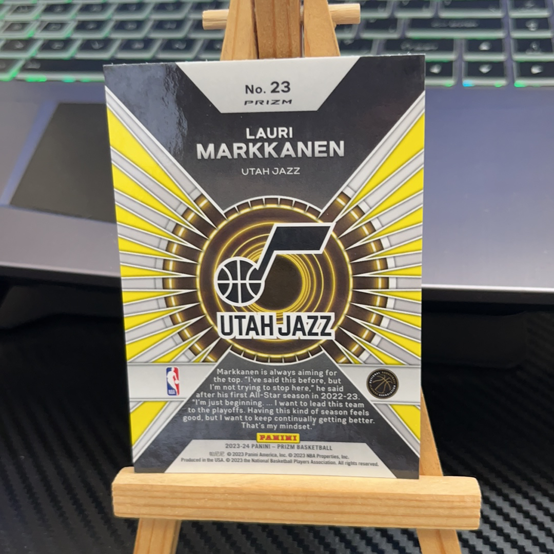2023-24 Panini Prizm Lauri Markkanen 马尔卡宁 折射 爵士 prizm系列 特卡 pz 卡品如图 凑图必备 值得收藏!免费代卖!