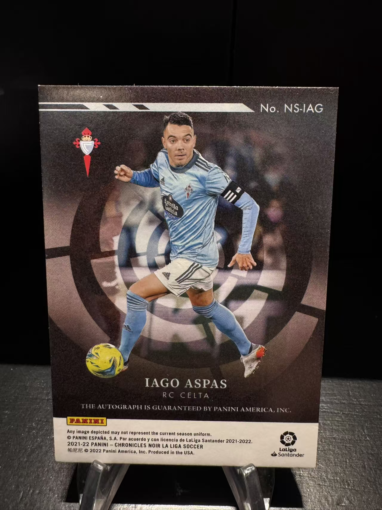 龖2021-22 Panini Chronicles Iago Aspas 编年史 阿斯帕斯 139/199编 聚光灯 签字 塞尔塔 卡品如图 MJ002L