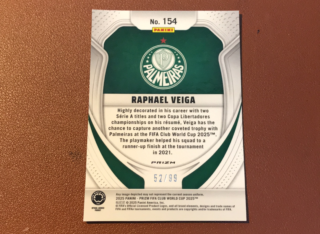 2025 Panini Prizm Raphael Veiga 维加 99编 帕拉梅拉斯 卡品如图 一天一快递不累计M499