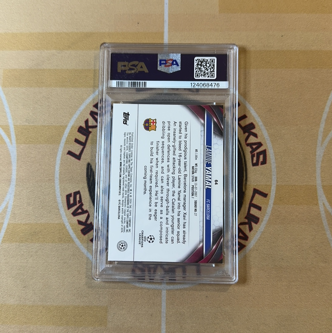 撸卡厮 Lukas 2023-24 Topps Chrome UCC 欧冠 巴塞罗那 巴萨 新秀 rc 亚马尔 Lamine Yamal Base PSA评级卡 潜力无限 专收必备 连号在拍(小卡特)