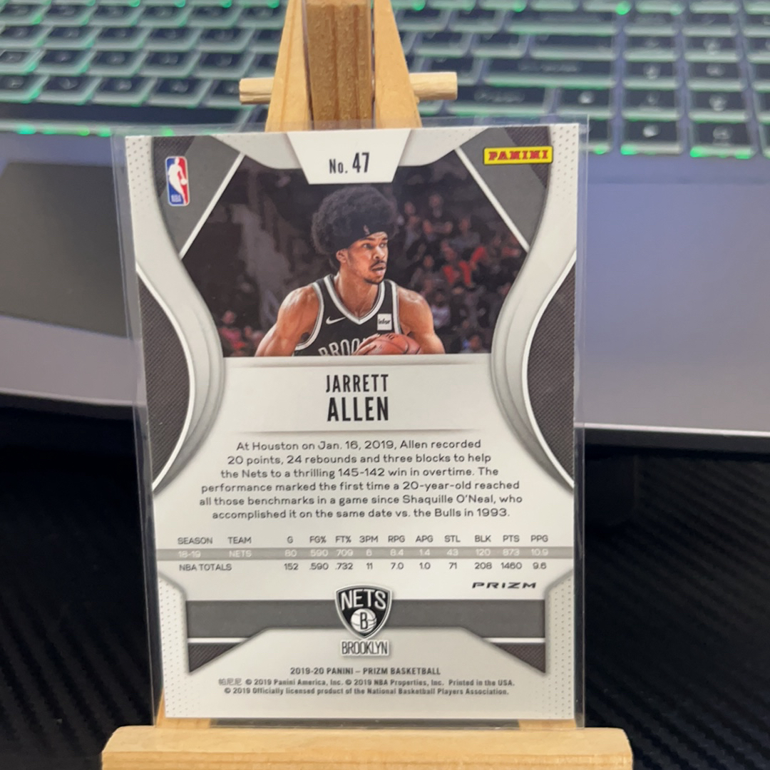 2019-20 Panini Prizm Jarrett Allen 贾莱特 阿伦 篮网 银折 折射 prizm系列 pz 卡品如图 凑图必备 值得收藏!免费代卖!