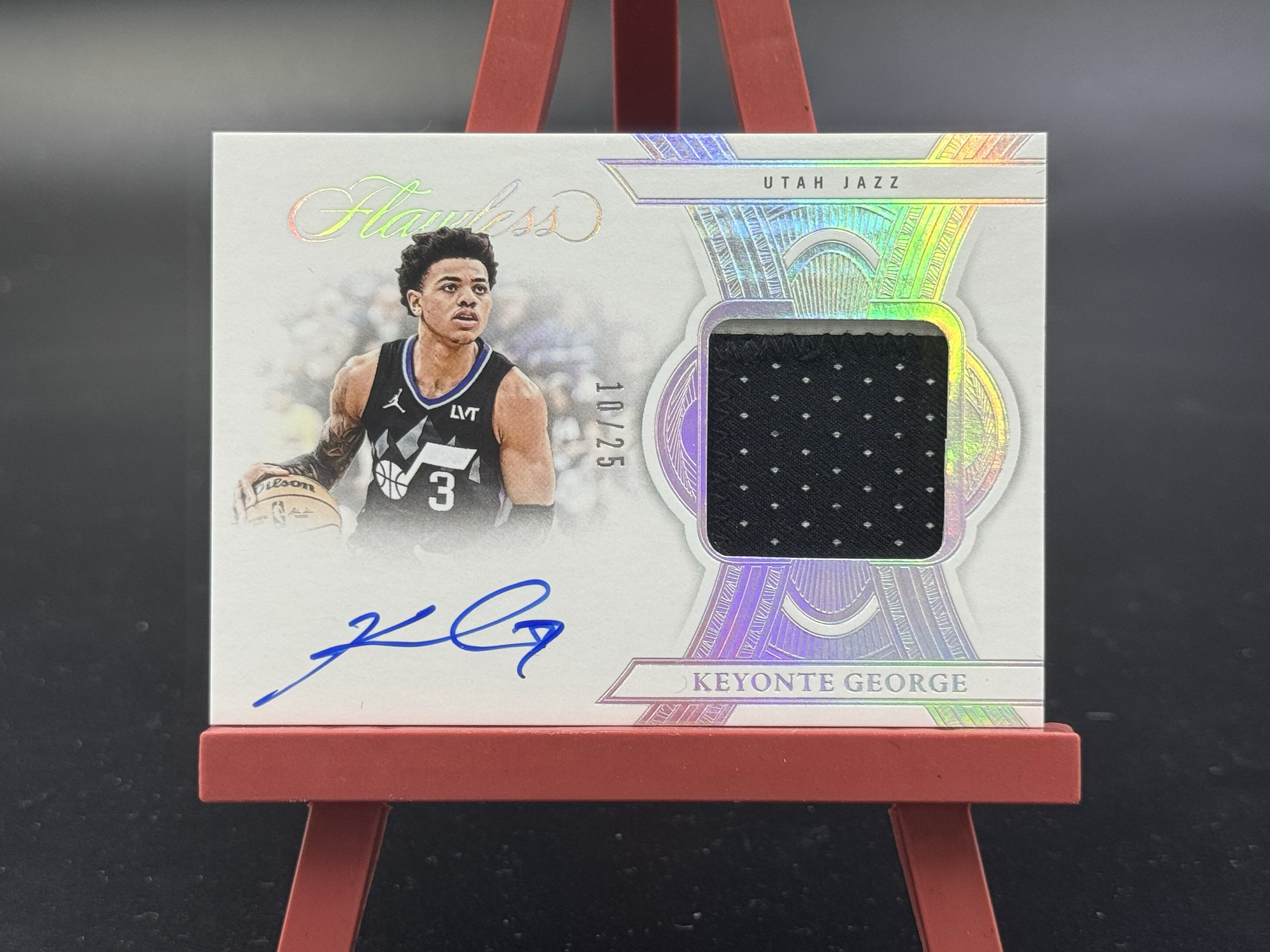 2024-25 Flawless Keyonte George RC 手提 爵士 基昂特 乔治 10/25编 FPA 签字 卡签 球衣物料切割 gu亲穿落场 银平行 卡品如图 S名Hzo1023