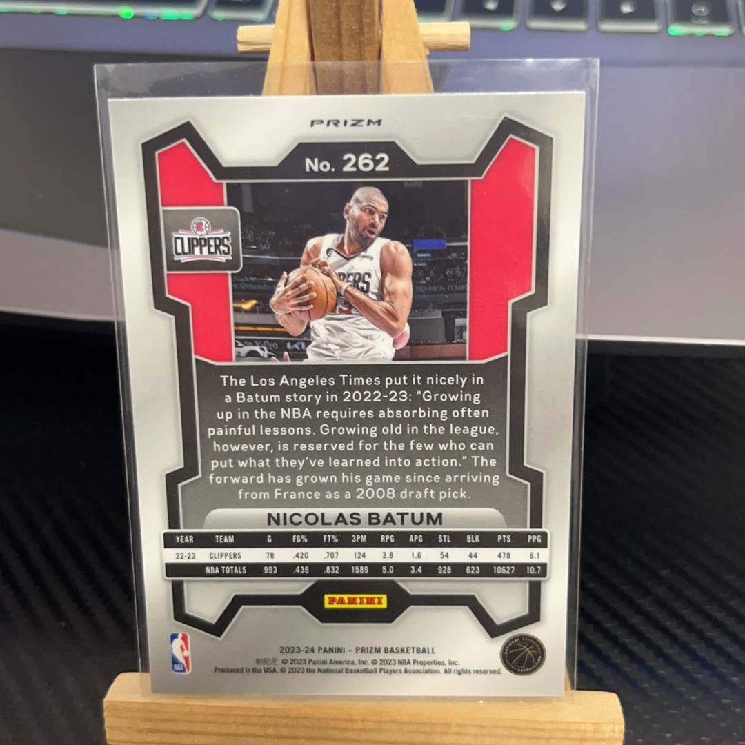 2023-24 Panini Prizm Nicolas Batum 尼古拉斯 巴通姆 快船 银折 折射 prizm系列 pz 卡品如图 凑图必备 值得收藏!免费代卖!