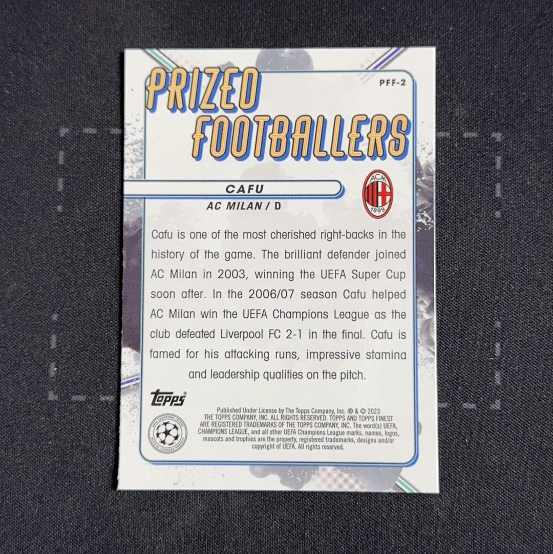 【十一拍卖】2022-23 Topps Finest Cafu 卡福 AC米兰 欧冠 特卡 橙红泼墨 卡品如图 隔日不合并1031