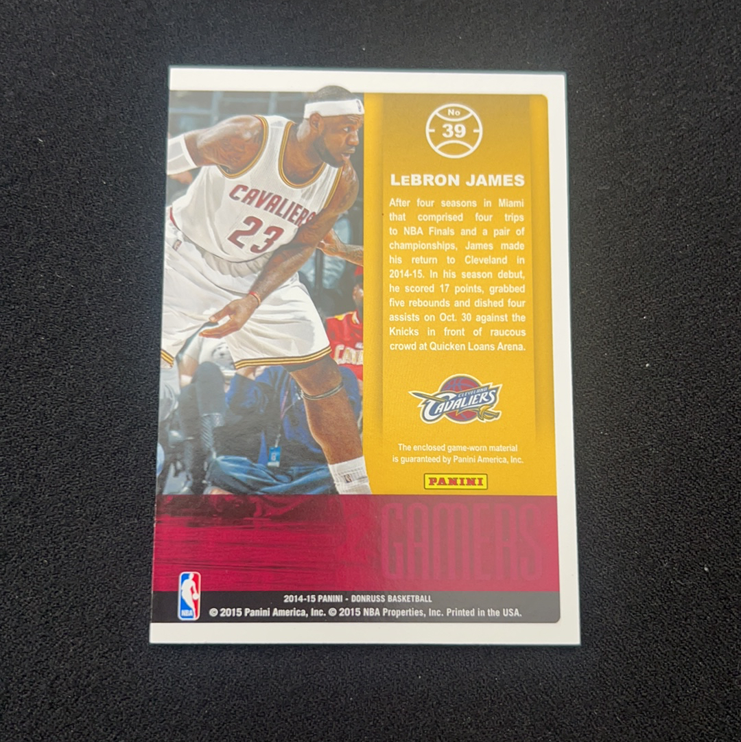 2014-15 Panini Donruss LeBron James 【小V代拍】勒布朗 詹姆斯/小皇帝 老北京 骑士 物料 小窗 卡品如图【咬人猫】z