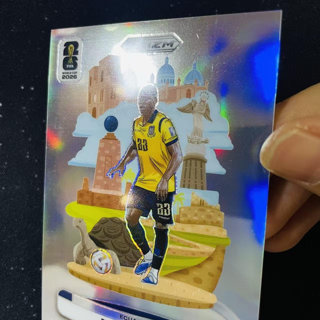 2026 Panini World Cup Prizm 世界杯PZ MOISES CAICEDO 厄瓜多尔 凯塞多 地标特卡 大比例SP 银折 切尔西 微痕边角微白 洛北拍卖 HYyang5257地