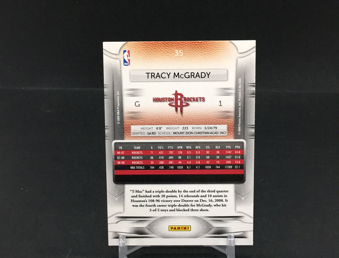 【DC拍卖】11.19 PANINI PRESTIGE 荣耀系列 名人堂名宿 四大分卫之一 T-MAC 麦迪