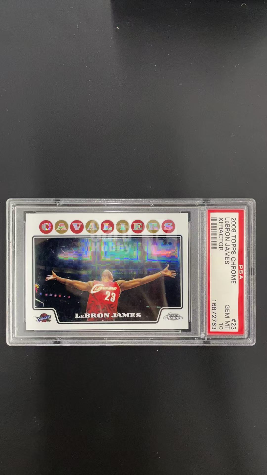 2008 Topps Chrome LeBron James 【EC代卖】骑士 勒布朗 詹姆斯 老詹 撒镁粉 招牌动作 老特 204/288编 格子折 棋盘折 折射 评级 psa10 SQQ29