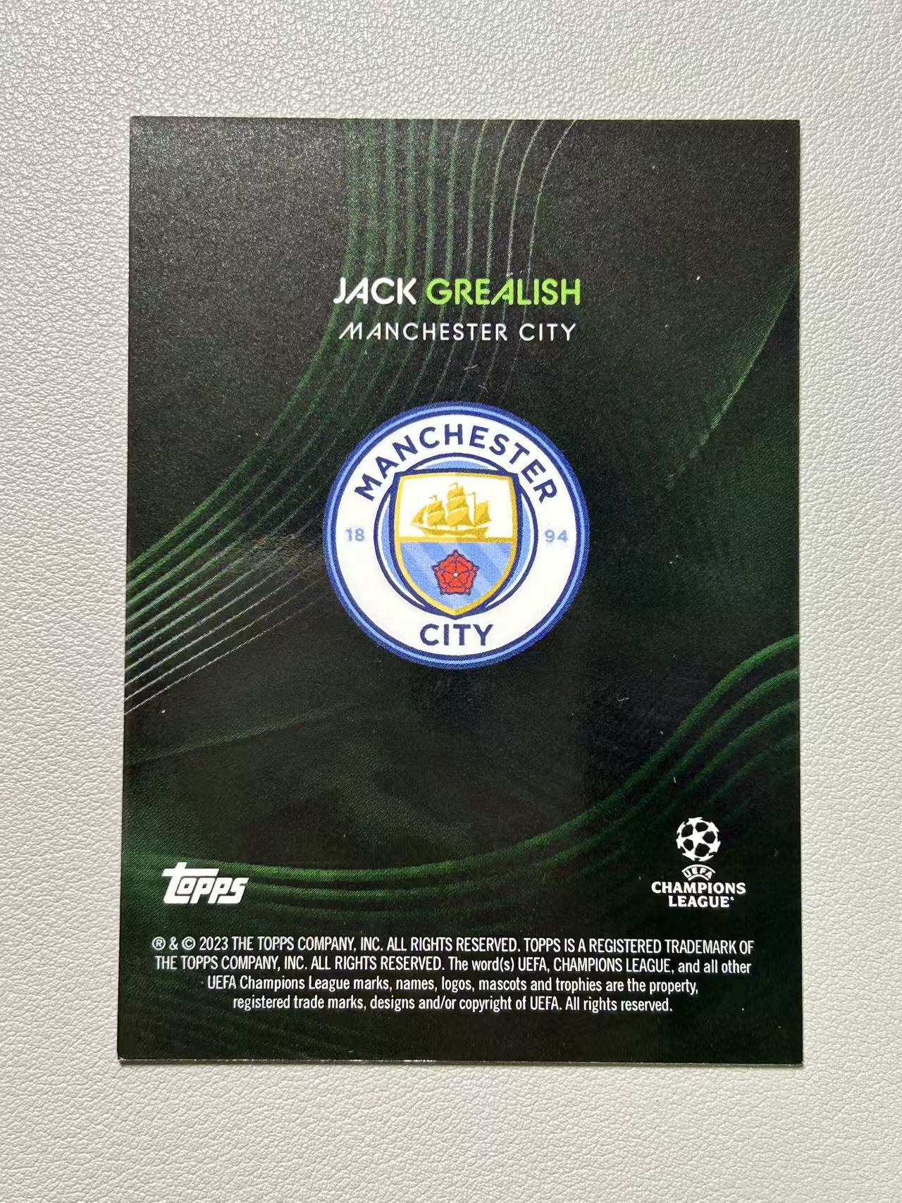 【阿泽代卖】2023 Topps Knockout Jack Grealish 欧冠 淘汰盒 曼城 格拉利什 /99编 Knockout 折射 绿折 带编 选图巨帅 卡品如图 介意勿拍