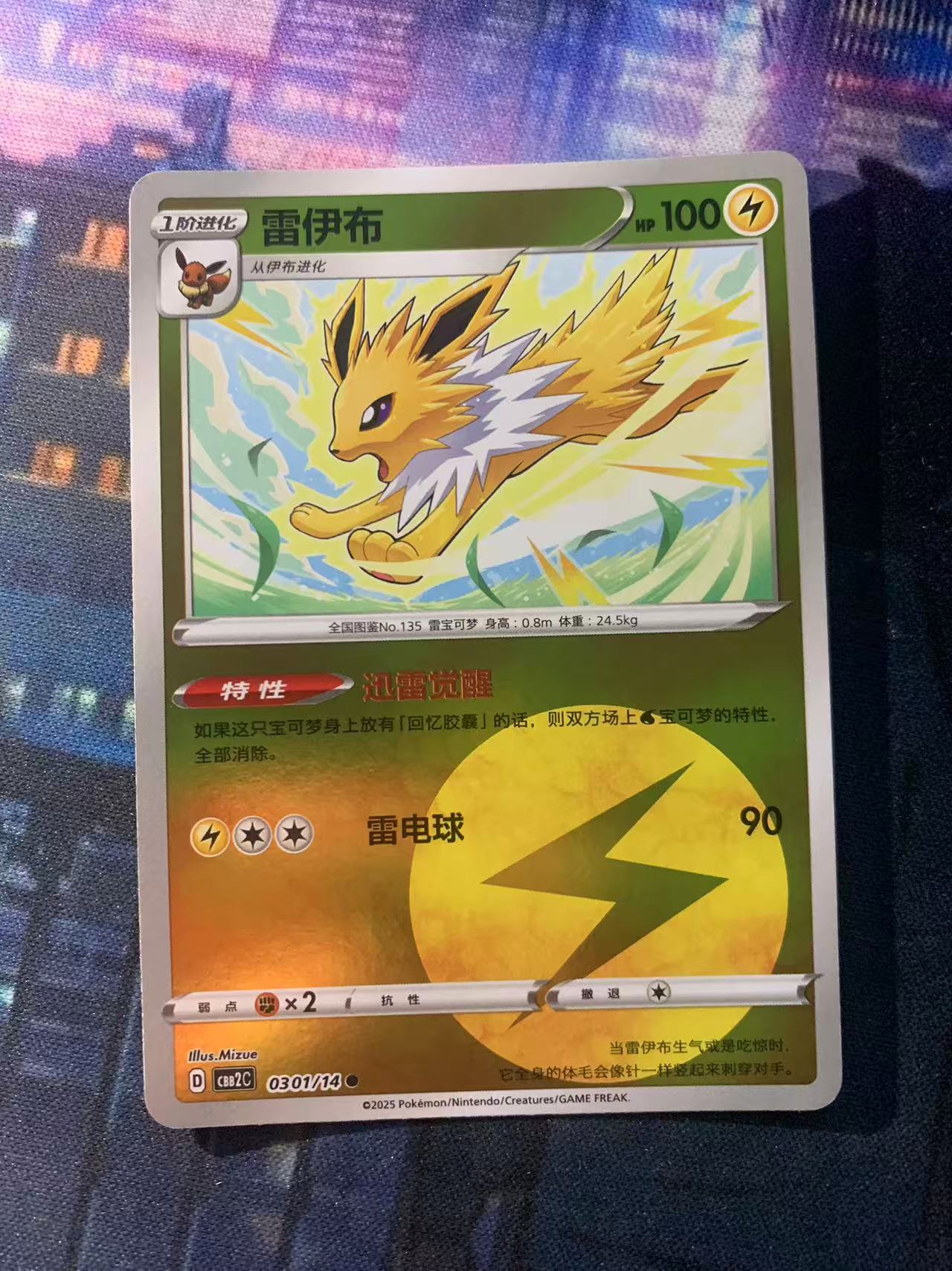 2024 Pokemon TCG 宝石包 雷伊布 球闪 chs 宝可梦 简中 木水拍卖第二百零四期