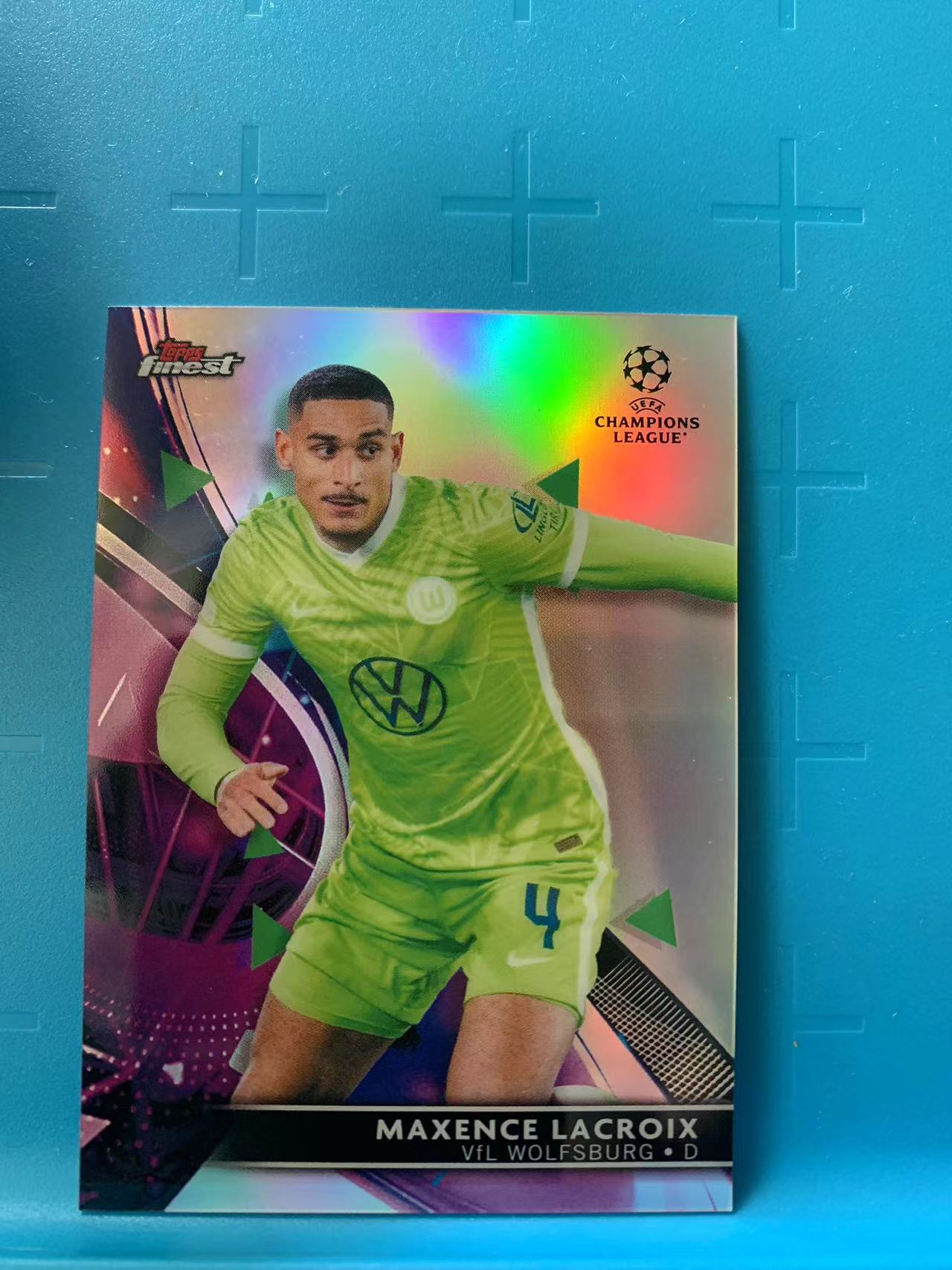 2022 Topps Finest Maxence Lacroix 欧冠  马克桑斯 拉克鲁瓦 沃尔夫斯堡  银折 折射 卡品如图 J006C