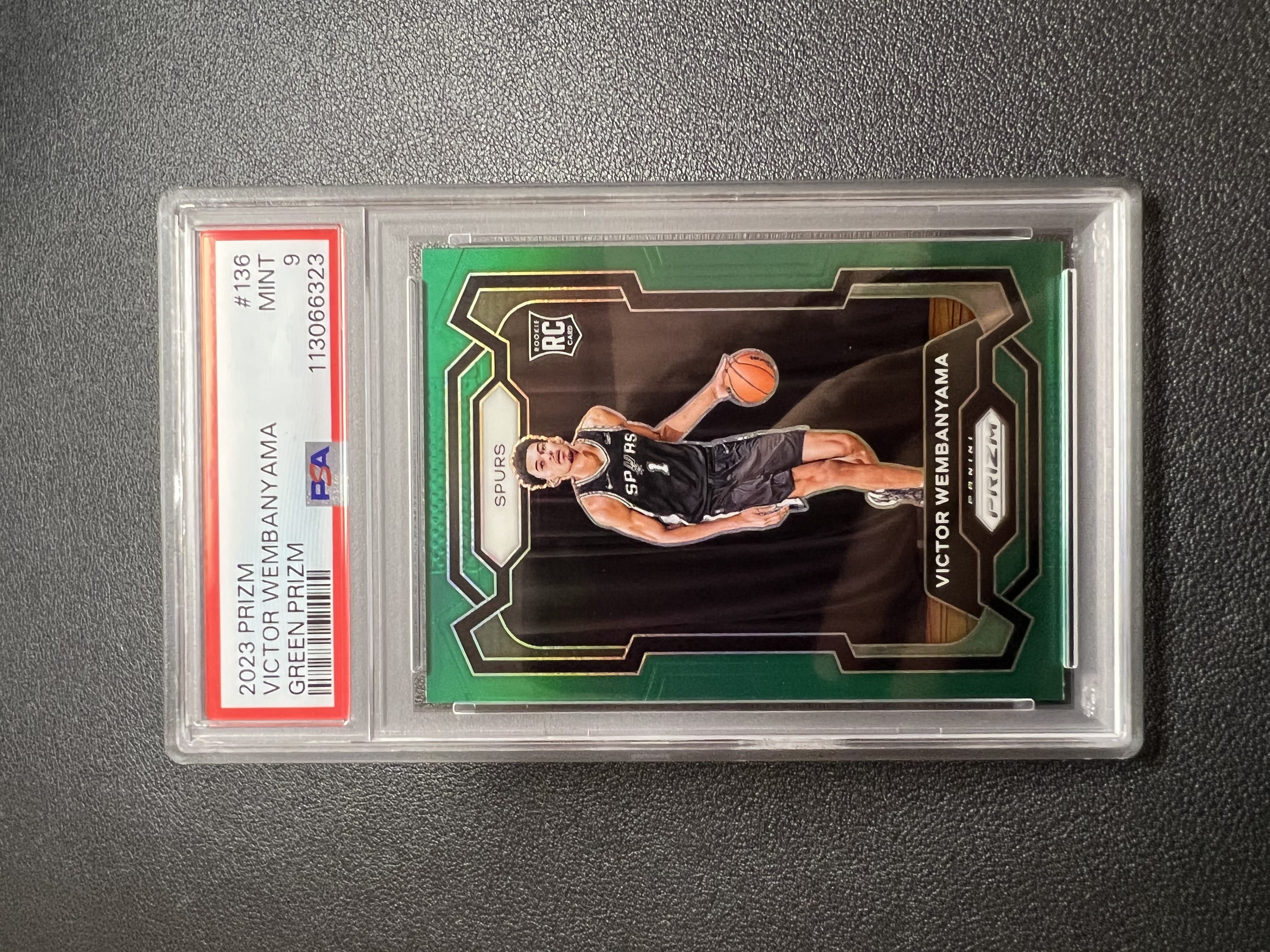 2023-24 Panini Prizm Victor Wembanyama 【星佑代卖】PZ 马刺 新秀 维克托 文班亚马 斑马 绿折 PSA9分 评级卡 收藏必备