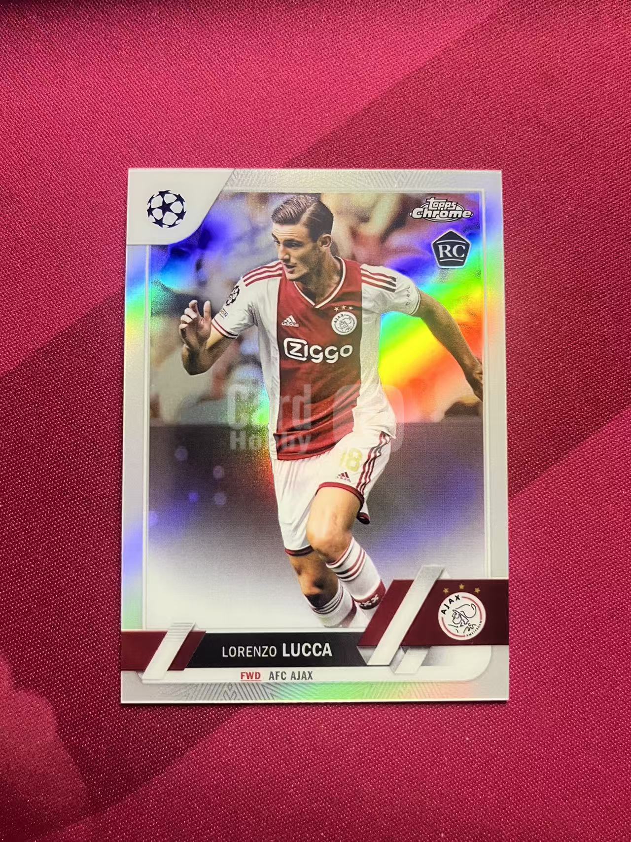 2023 Topps Chrome Lorenzo Lucca #143 RC 阿贾克斯 洛伦佐 欧冠 意大利 欧冠TC 折射 蓝宝石 C28