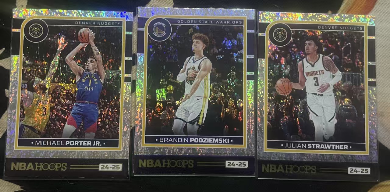 2024-25 Panini NBA Hoops Julian Strawther 朱利安·斯特劳瑟 波杰姆斯基 小迈克尔·波特 点点折 折射 hoops 打包 值得收藏(猴子卡社)